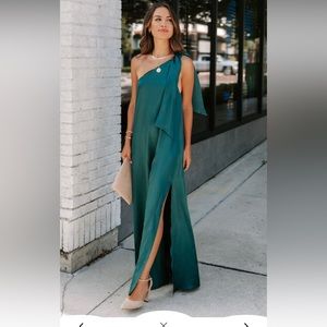 Invite Only Satin Vici one shoulder dress